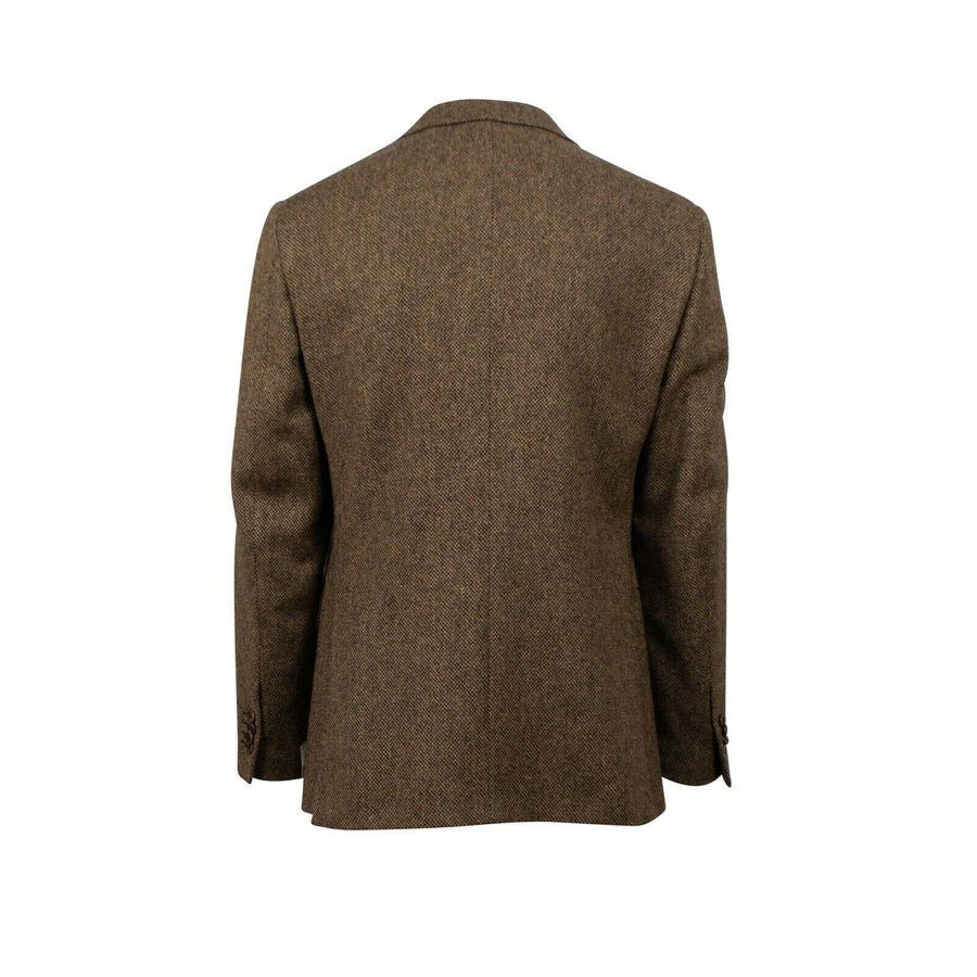 Drop 7 Tweed Wool Three Roll 2 Button Sport Coat - Brown