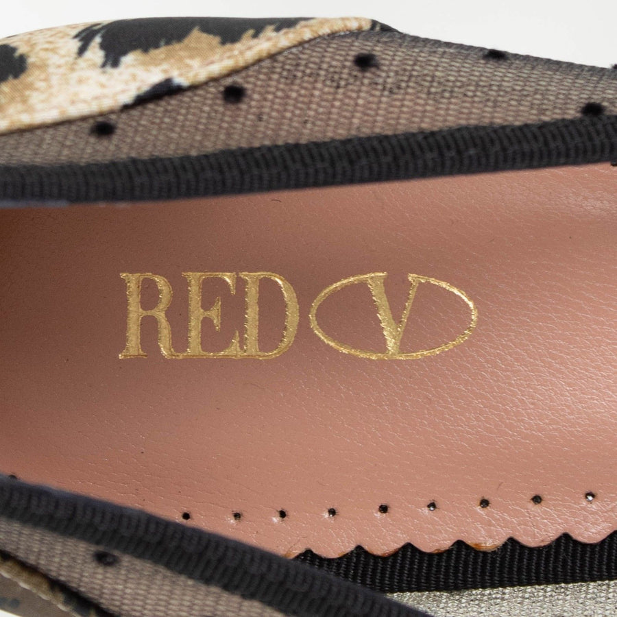 Mesh Polka Dot Pumps - Leopard / Black