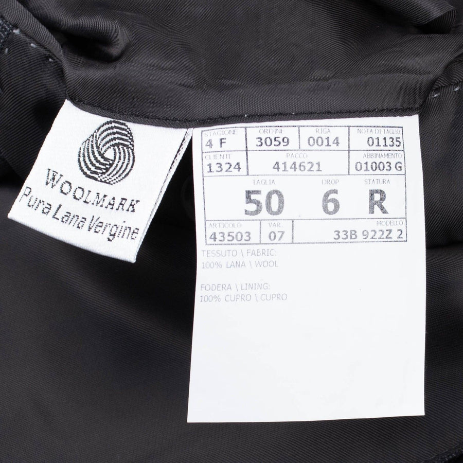 Drop 6 Micro Checked Wool Two Button Suit - Black