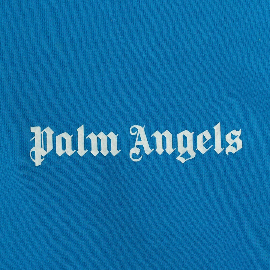 Cotton Logo Long Sleeve Hoodie - Light Blue