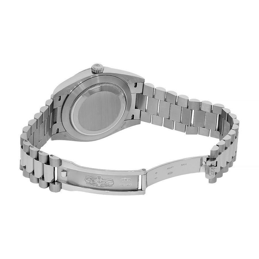 Rolex Day-Date 40, Platinum Ice Blue Roman Dial 40MM Watch 228206(PRE-OWNED)