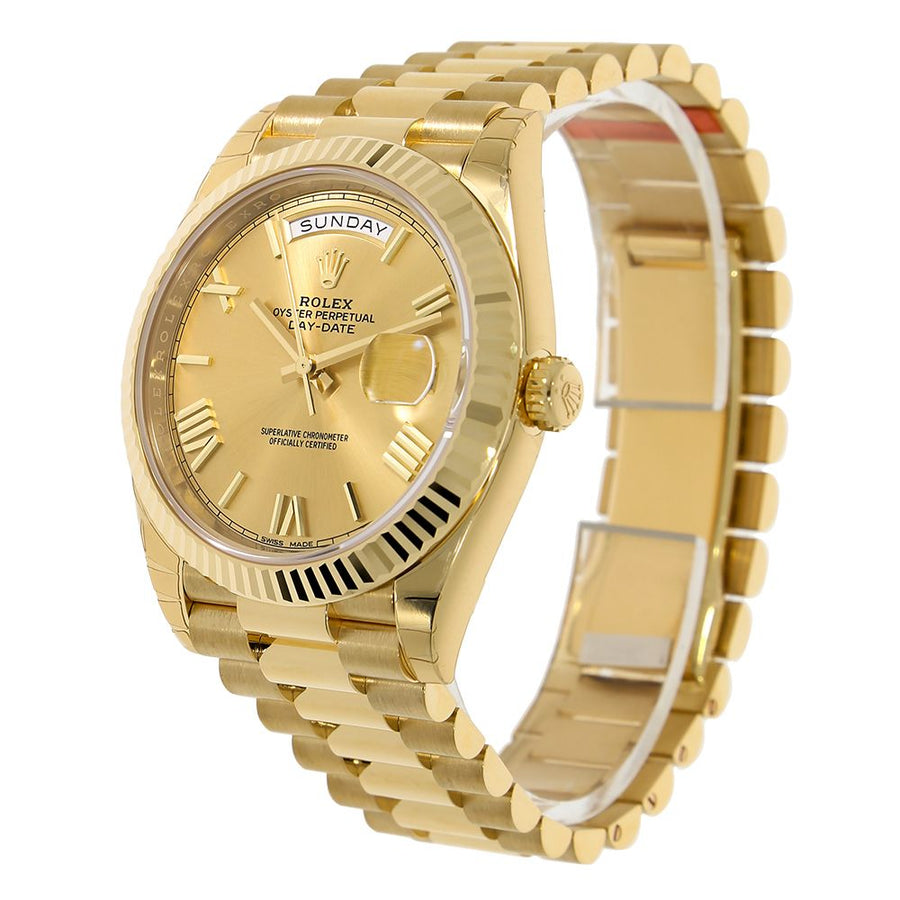 Rolex Day-Date 40, Yellow Gold Champagne Roman Dial 40MM Watch 228238