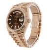 Rolex Day-Date 40, Rose Gold Chocolate Brown Baguette Dial 40MM Watch 228235