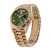 Rolex Day-Date 40, Rose Gold Olive Green President Bracelet 40MM Watch 228235