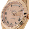 Rolex Day-Date II, Rose Gold Pink Roman Dial President 41MM Watch 218235(PRE-OWNED)
