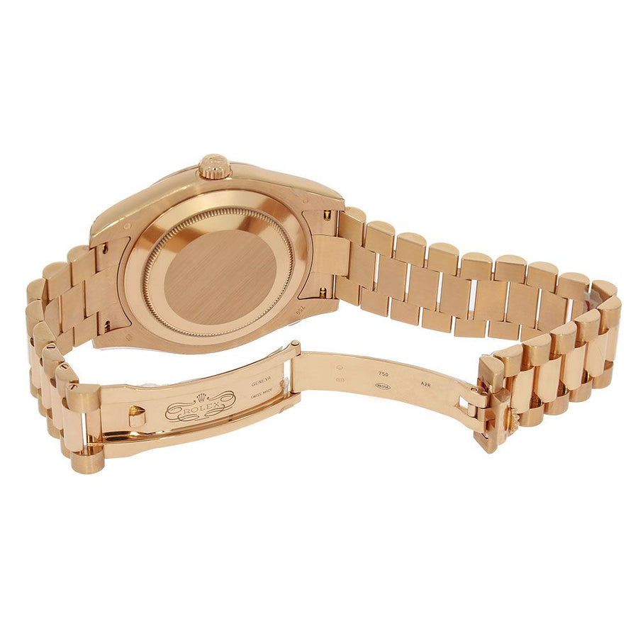 Rolex Day-Date II, Rose Gold Pink Roman Dial President 41MM Watch 218235(PRE-OWNED)