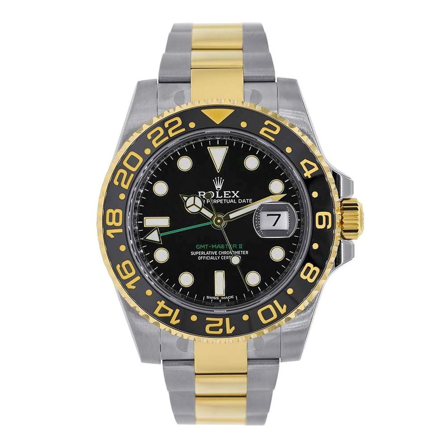 Rolex GMT Master II, Stainless Steel and 18K Yellow Gold 40MM Watch 116713LN(PRE-OWNED)