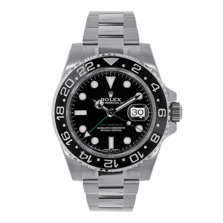 Rolex GMT Master II, Stainless Steel Black Ceramic Bezel 40MM Watch 116710LN(PRE-OWNED)