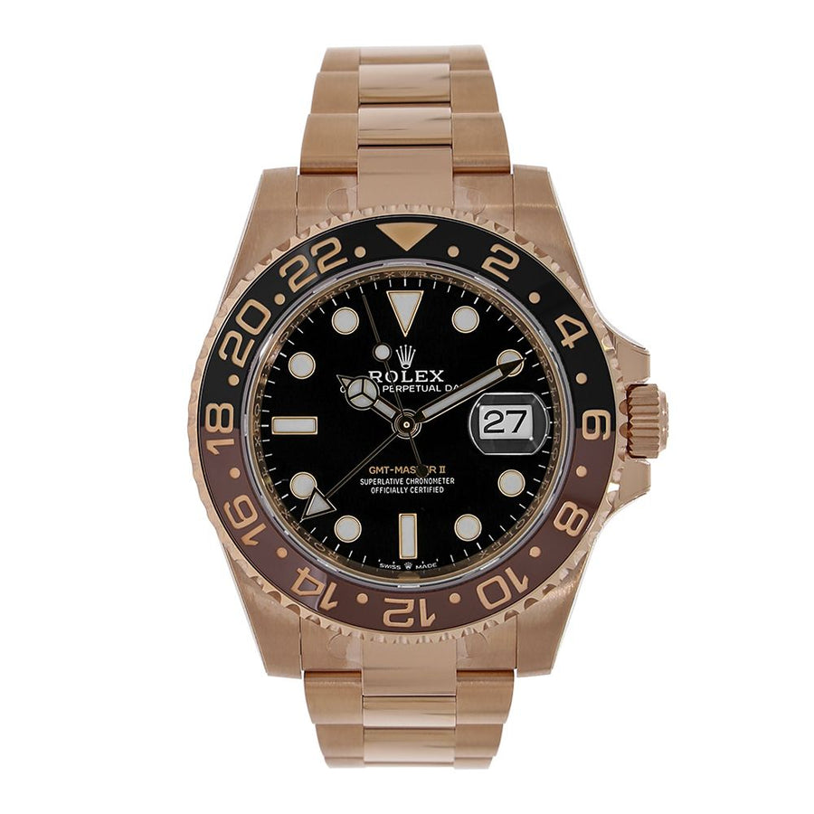 Rolex GMT Master II, Root Beer Rose Gold Oyster 40MM Watch 126715CHNR