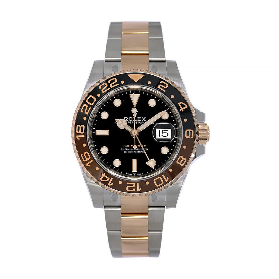 Rolex GMT Master II, Root Beer Stainless Steel & Rose Gold 40MM Watch 126711CHNR