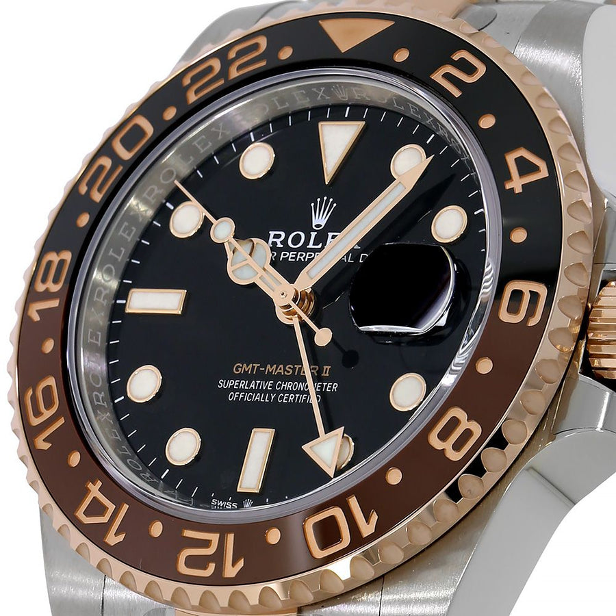 Rolex GMT Master II, Root Beer Stainless Steel & Rose Gold 40MM Watch 126711CHNR