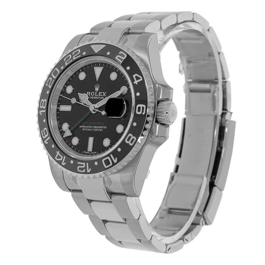 Rolex GMT Master II, Stainless Steel Black Ceramic Bezel 40MM Watch 116710LN