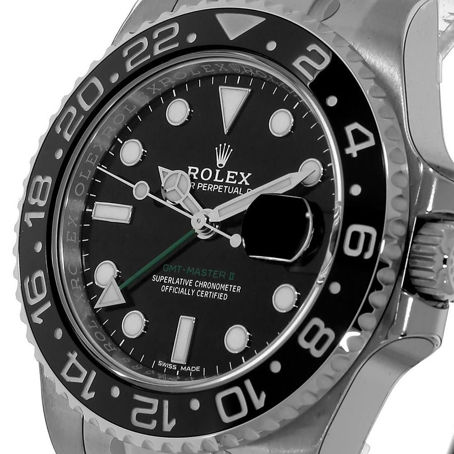 Rolex GMT Master II, Stainless Steel Black Ceramic Bezel 40MM Watch 116710LN