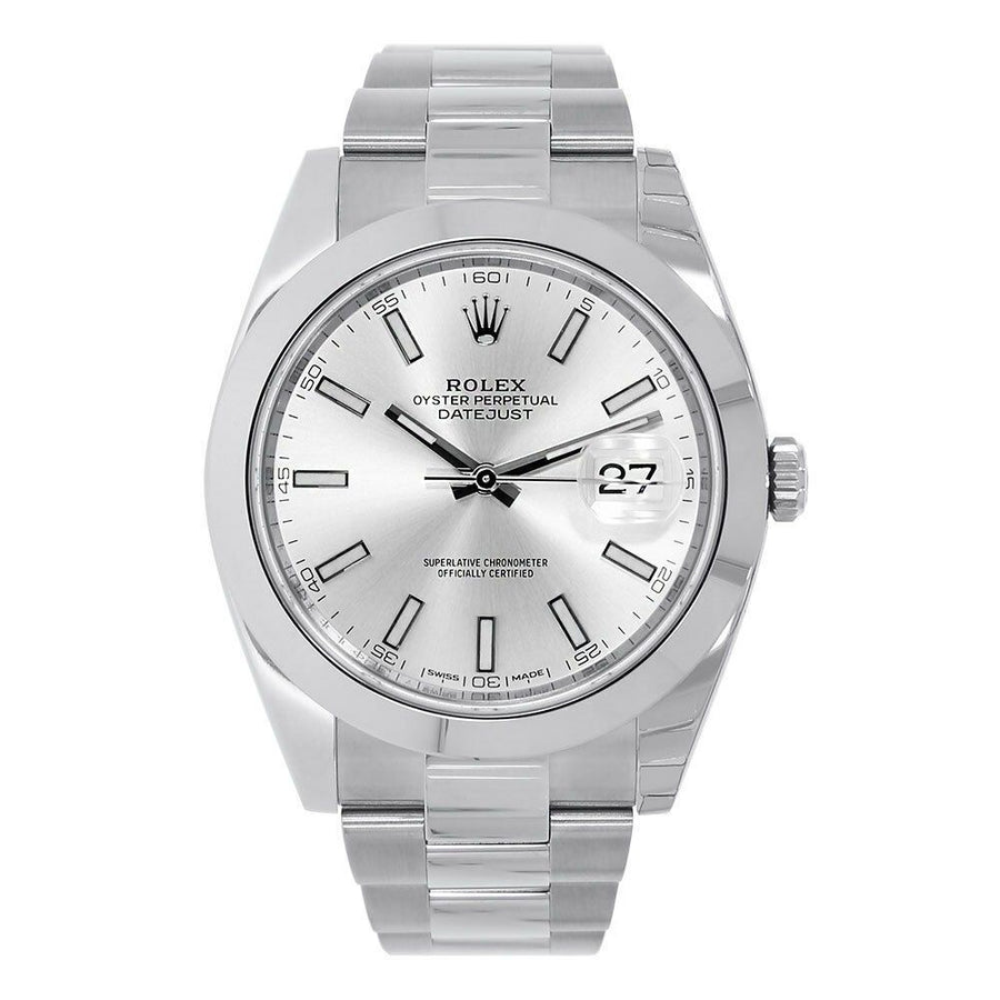 Rolex Datejust, Stainless Steel Silver Dial Oyster 41MM Watch 126300