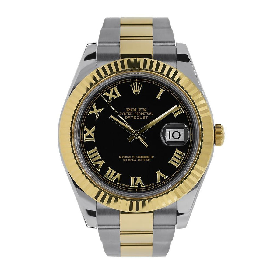 Rolex Datejust II, Two-Tone Stainless Steel Black Dial 41MM Watch 116333