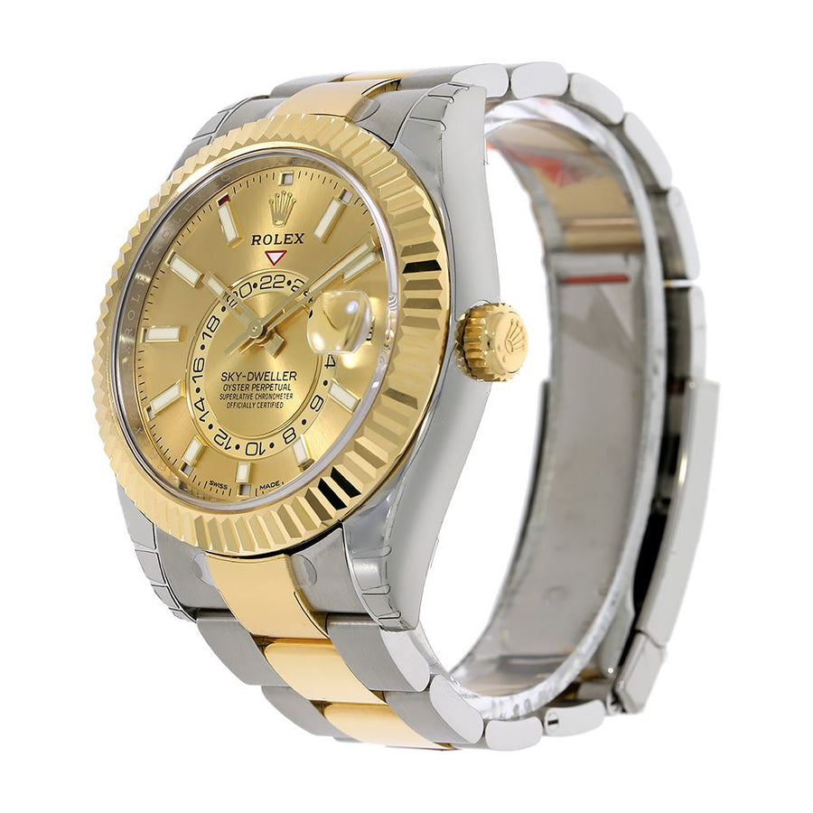 Rolex Sky-Dweller, Two-Tone Stainless-Steel Champagne Dial 42MM Watch 326933