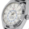Rolex Sky-Dweller, White Gold Ivory Dial Leather Strap 42MM Watch 326139(PRE-OWNED)