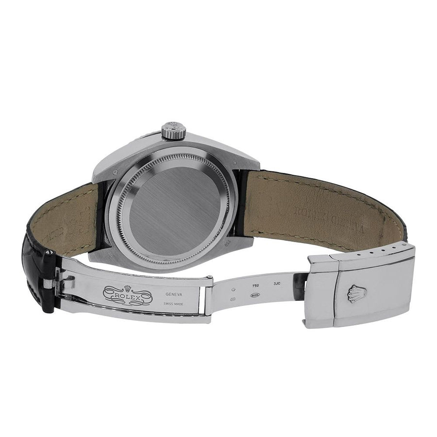 Rolex Sky-Dweller, White Gold Ivory Dial Leather Strap 42MM Watch 326139(PRE-OWNED)