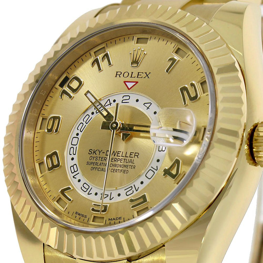 Rolex Sky-Dweller, Yellow Gold Dual Time Zone 42MM Watch 326938