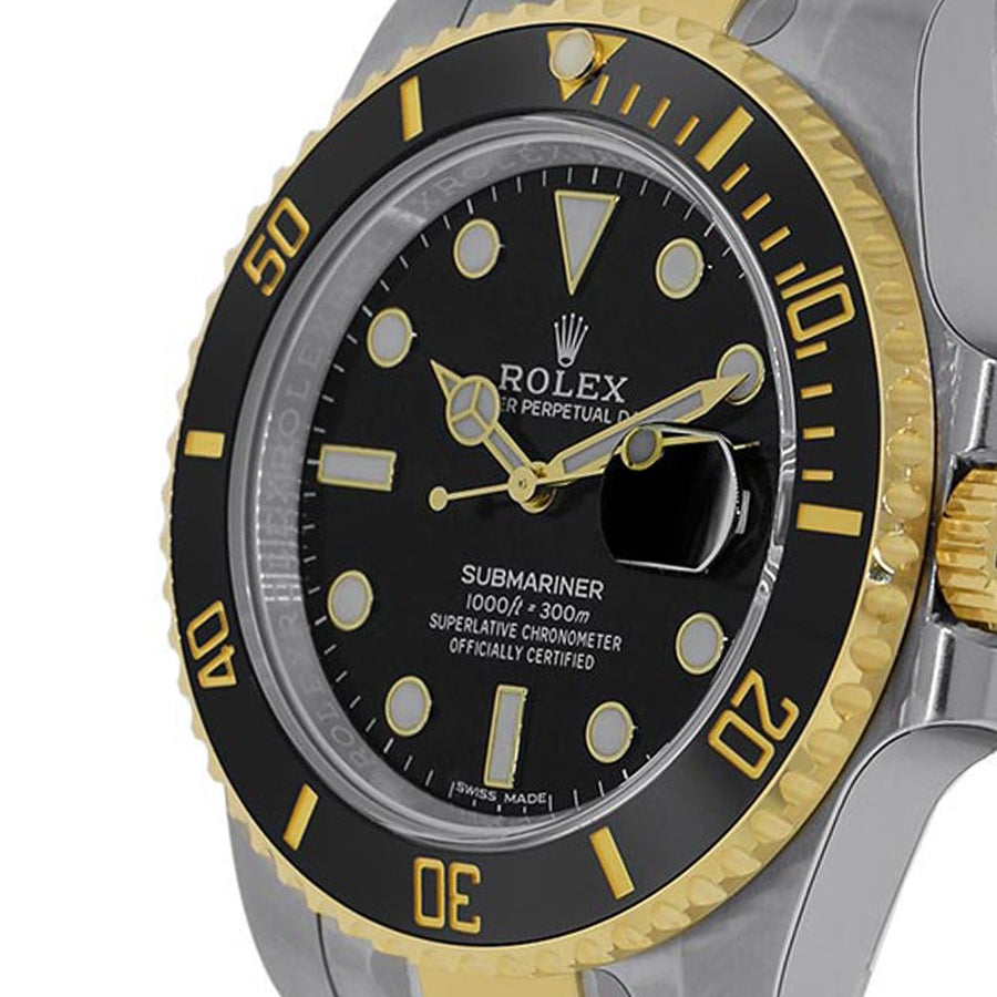 Rolex Submariner, Stainless Steel and Yellow Gold Black Dial 40MM Watch 116613LN