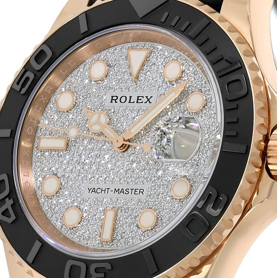 Rolex Yacht-Master 40, Rose Gold Diamond Pave Dial 40MM Watch 116655(PRE-OWNED)