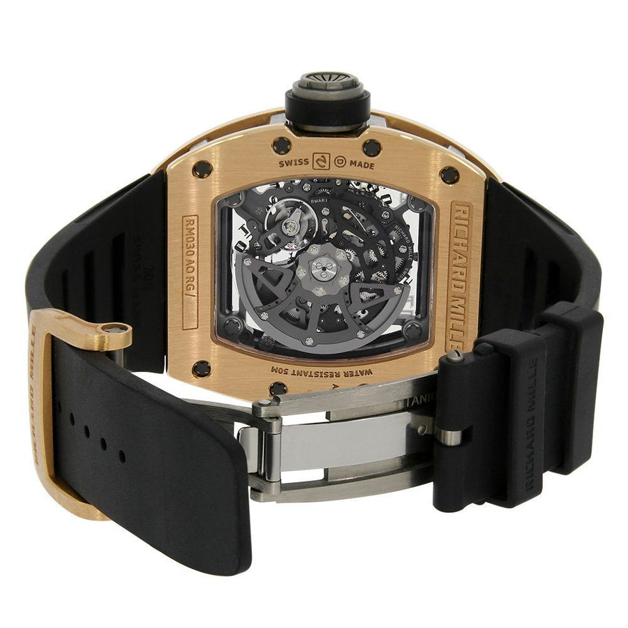 Richard Mille RM030, Titanium Rose Gold Automatic with Declutchable Rotor 50MM Watch RM030(PRE-OWNED)